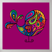 Rainbow Bird Poster