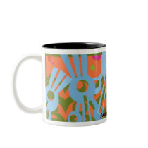 Rainbow birds mugs