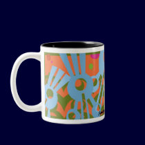 Rainbow birds mugs