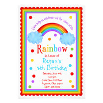 Rainbow Birthday Party Invitation invitations