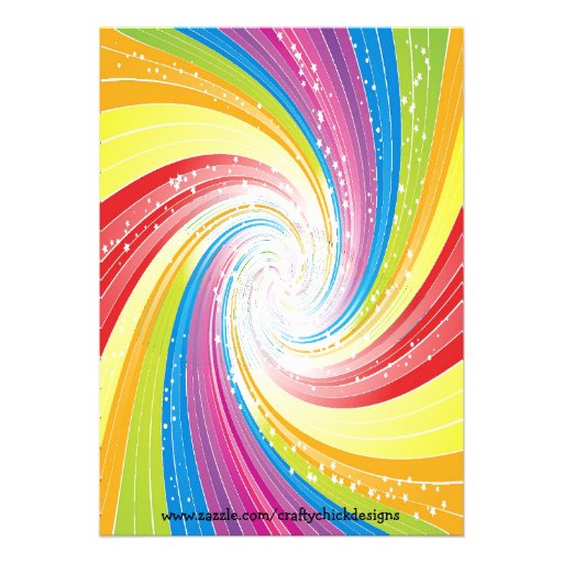 Rainbow Birthday Party Invitations