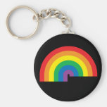 Rainbow Black Keychain