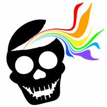 Rainbow Black Skull 2-Sided Kids' Shirts