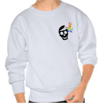 Rainbow Black Skull 2-Sided Kids' Sweatshirts