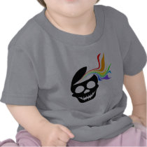 Rainbow Black Skull Infant T-Shirt