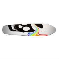 Rainbow Black Skull Skateboard by wingedturtle Rainbow Black Skull Skateboard