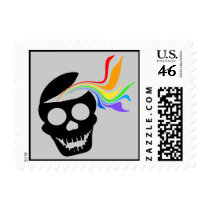 Rainbow Black Skull Stamps