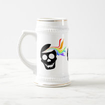 Rainbow Black Skull Steins Mug