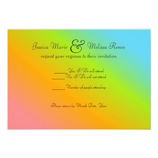 Rainbow Blend - RSVP Custom Invite