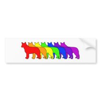 Rainbow Blue Heeler bumper stickers