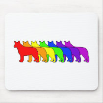 Rainbow Blue Heeler Mousepads