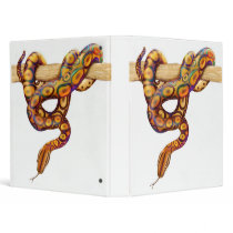 Rainbow Boa Snake Avery Binder by twopurringcats Rainbow Boa Snake Avery Binder