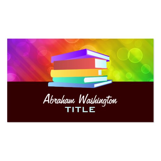 Rainbow Books Business Cards (front side)