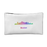 Rainbow Boston skyline Cosmetic Bag