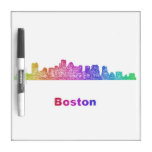 Rainbow Boston skyline Dry-Erase Board