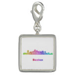 Rainbow Boston skyline Photo Charms