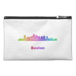 Rainbow Boston skyline Travel Accessory Bag