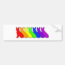 Rainbow Boston Terrier Bumper Sticker