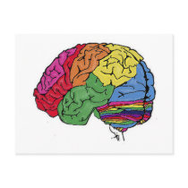 Rainbow Brain Postcards