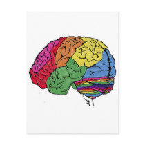 Rainbow Brain Postcards