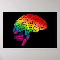 Rainbow Brain Poster