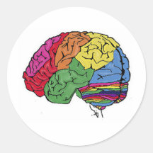 Rainbow Brain Sticker