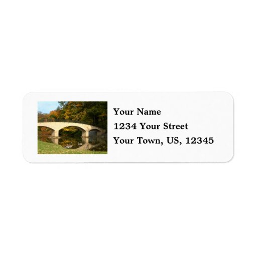 Rainbow Bridge in Fall Address Label