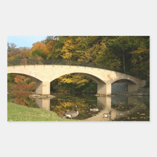 Rainbow Bridge in Fall Sticker
