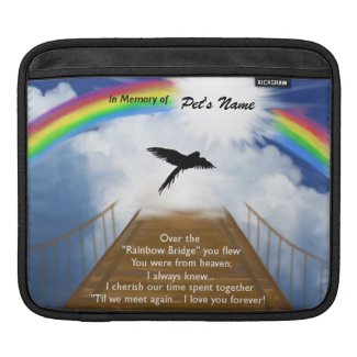 Rainbow Bridge Memorial Poem for Birds Sleeves For iPads