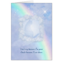 Rainbow Bridge Pet Loss customizable Card