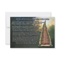 Rainbow Bridge Pet Loss Sympathy Card Custom Announcement