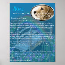 Rainbow Bridge Pet Memorial - Blue Posters