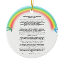 Rainbow bridge pet memorial photo Ornament
