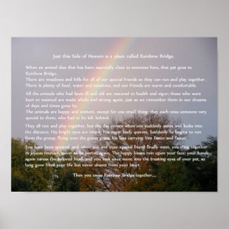Rainbow Bridge Poem Customize Today Posters