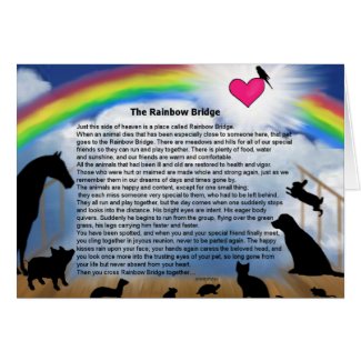 Rainbow Bridge Poem Greeting Card