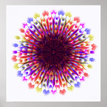 Rainbow Brush Print