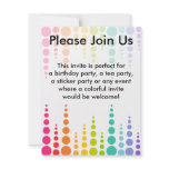 Rainbow Bubble Dots Personalized Announcements