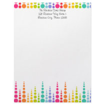 Rainbow Bubble Dots Customized Letterhead