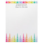Rainbow Bubble Dots Customized Letterhead