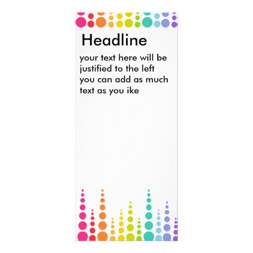 Rainbow Bubble Dots Personalized Rack Card