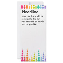 Rainbow Bubble Dots rack cards