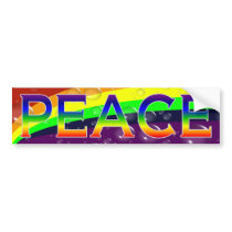Rainbow Bubble Peace Bumper Sticker bumper stickers by irregulargoods Rainbow Bubble Peace Bumper Sticker bumper stickers