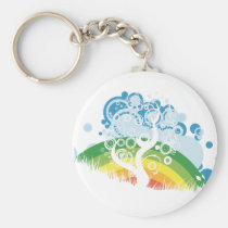 rainbow bubble sky keychains