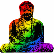 Rainbow Buddha Statue photo sculptures