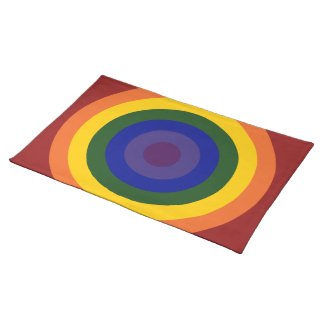 Rainbow Bullseye placemat