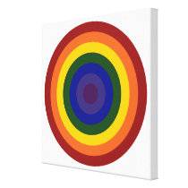 Rainbow Bullseye canvas prints