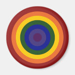 Rainbow Bullseye Fridge Magnet