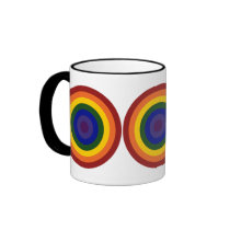 Rainbow Bullseye mugs
