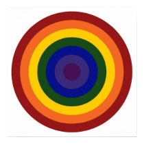 Rainbow Bullseye posters