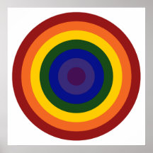 Rainbow Bullseye Print